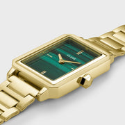 Fluette Watch Steel, Green, Gold Colour