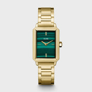 Fluette Watch Steel, Green, Gold Colour