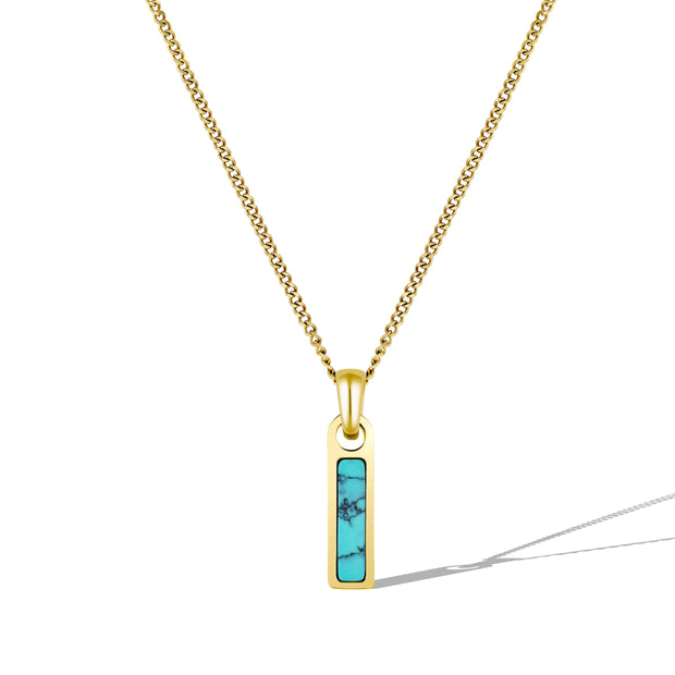 Birthstone Tag Necklace - Gold