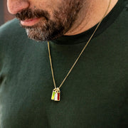 Birthstone Tag Necklace - Gold