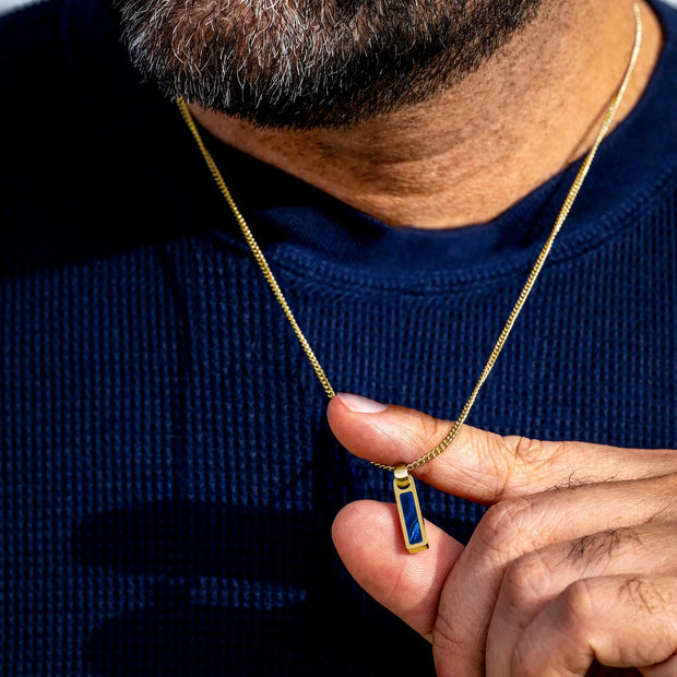 Birthstone Tag Necklace - Gold