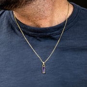 Birthstone Tag Necklace - Gold