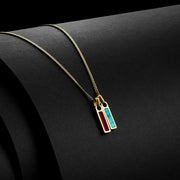 Birthstone Tag Necklace - Gold