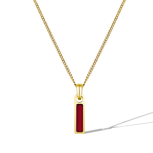Birthstone Tag Necklace - Gold