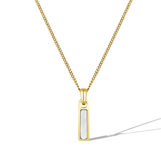 Birthstone Tag Necklace - Gold