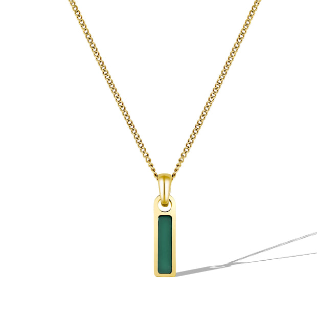 Birthstone Tag Necklace - Gold