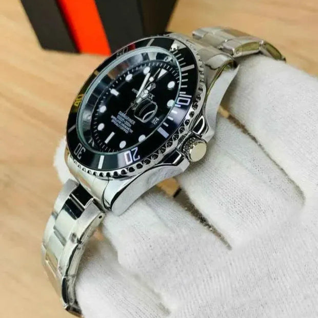 Rxw Submariner Silver Chain Black Dial