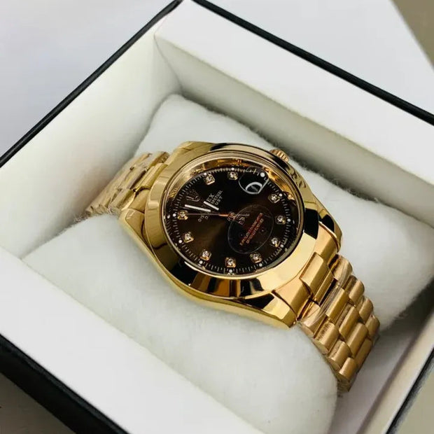 Revlor Rxw Chocolate Brown Dial – Luxury Rolex Watches for Men