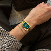 Fluette Watch Steel, Green, Gold Colour